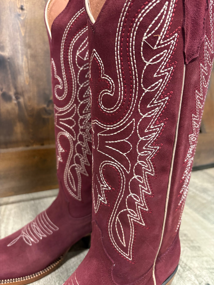 Tanner Mark Women's Burgundy Suede Boots