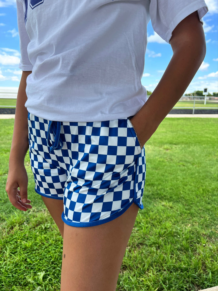 Sterling Kreek Blue Pep Rally Shorts | gussieduponline