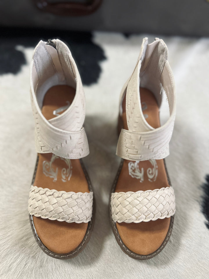 Cream Vana Braided Heels*