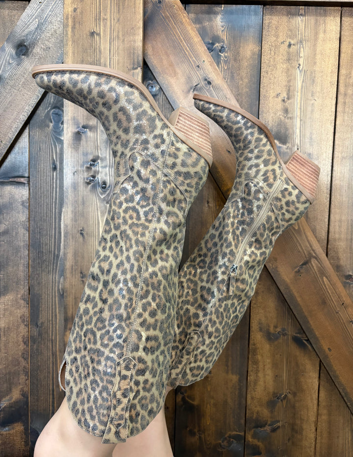 Samara Leopard Western Boots