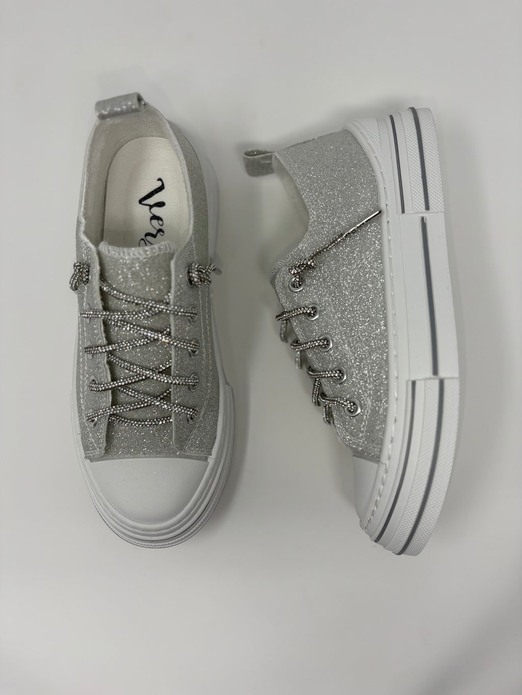 Very G Silver Aman Sparkle Sneakers