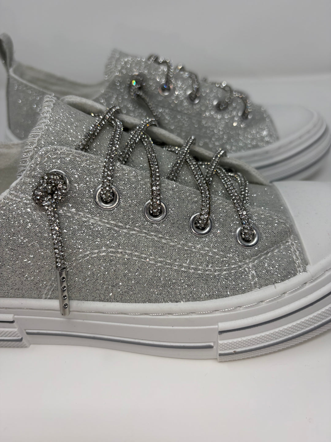 Very G Silver Aman Sparkle Sneakers