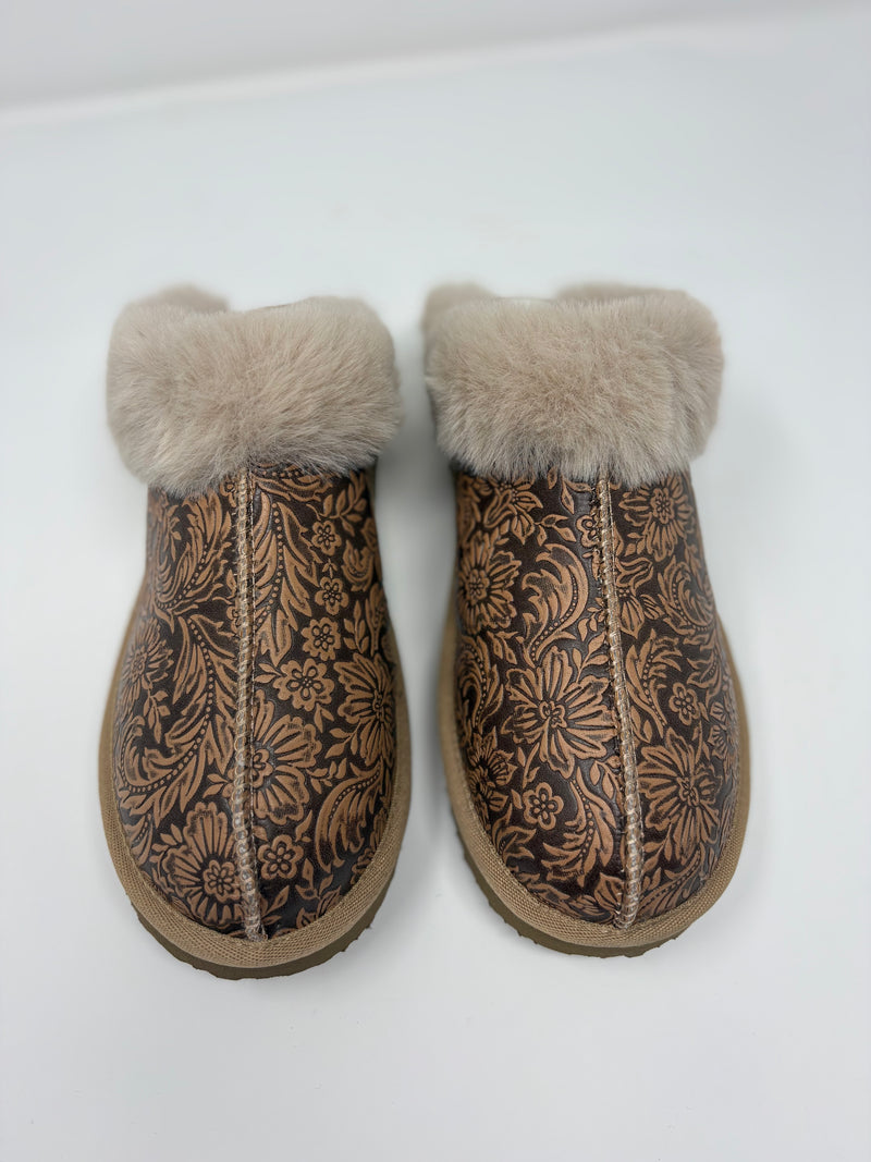 Very G Lolly Nude Tooled Slippers
