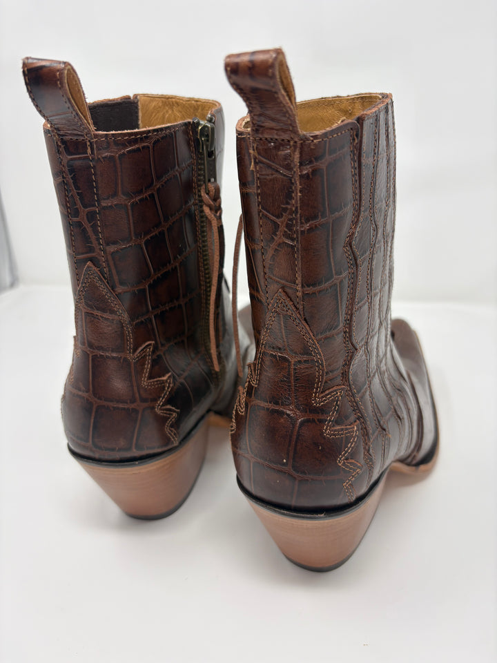 Ariat Women's Jade Luxe Espresso Croc Booties