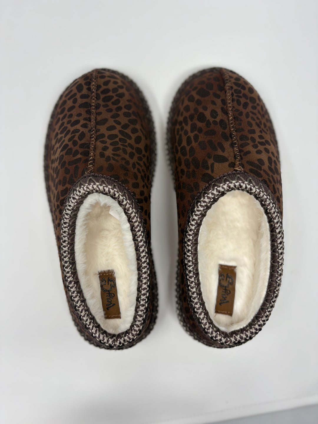 Very G Georgina Tan Leopard Slippers
