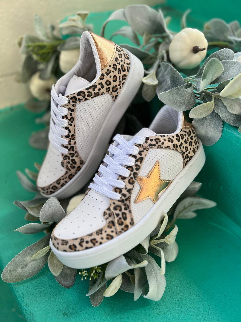 Golden Star of Leopard Sneakers