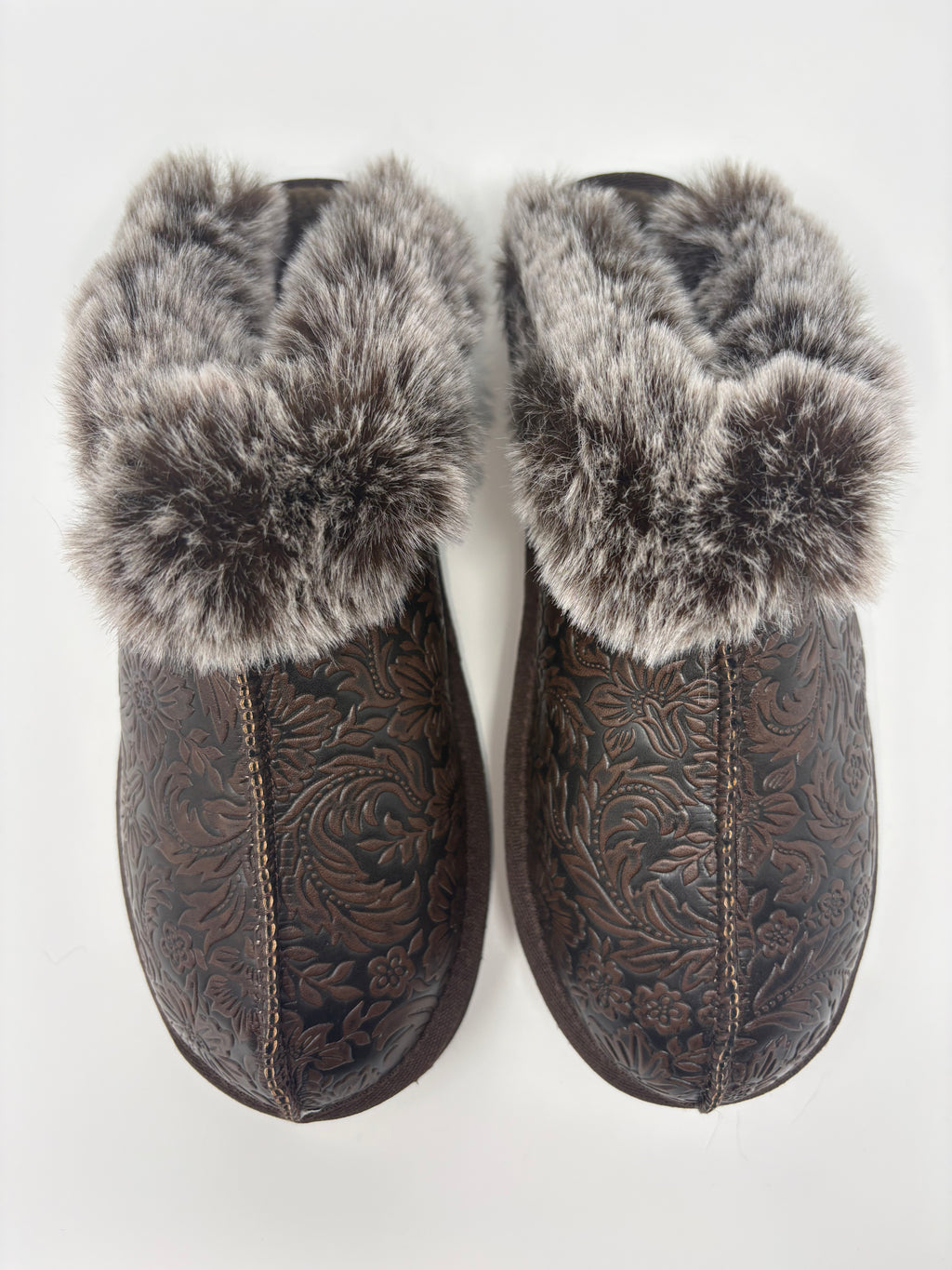 Very G Lolly Chocolate Tooled Slippers