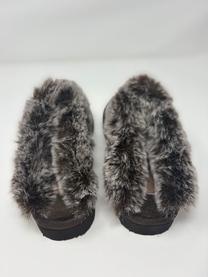 Very G Lolly Chocolate Tooled Slippers