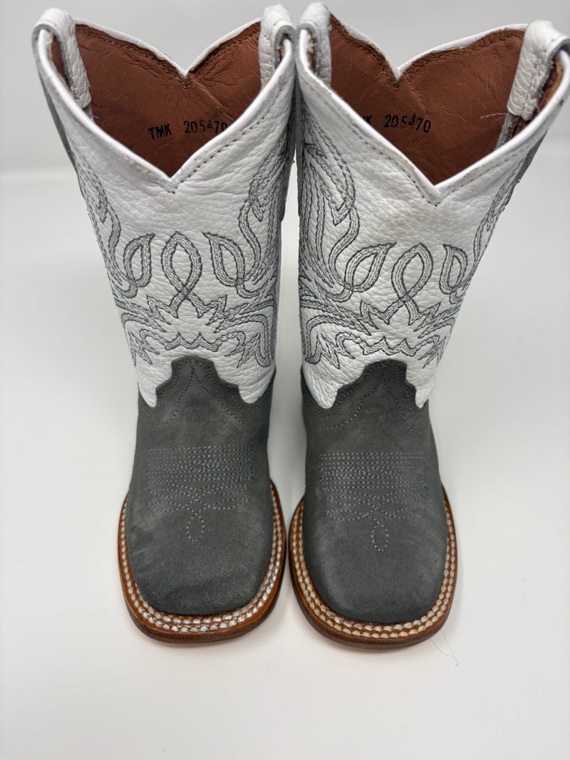 KIDS Tanner Mark Grey Suede w/ White Tops