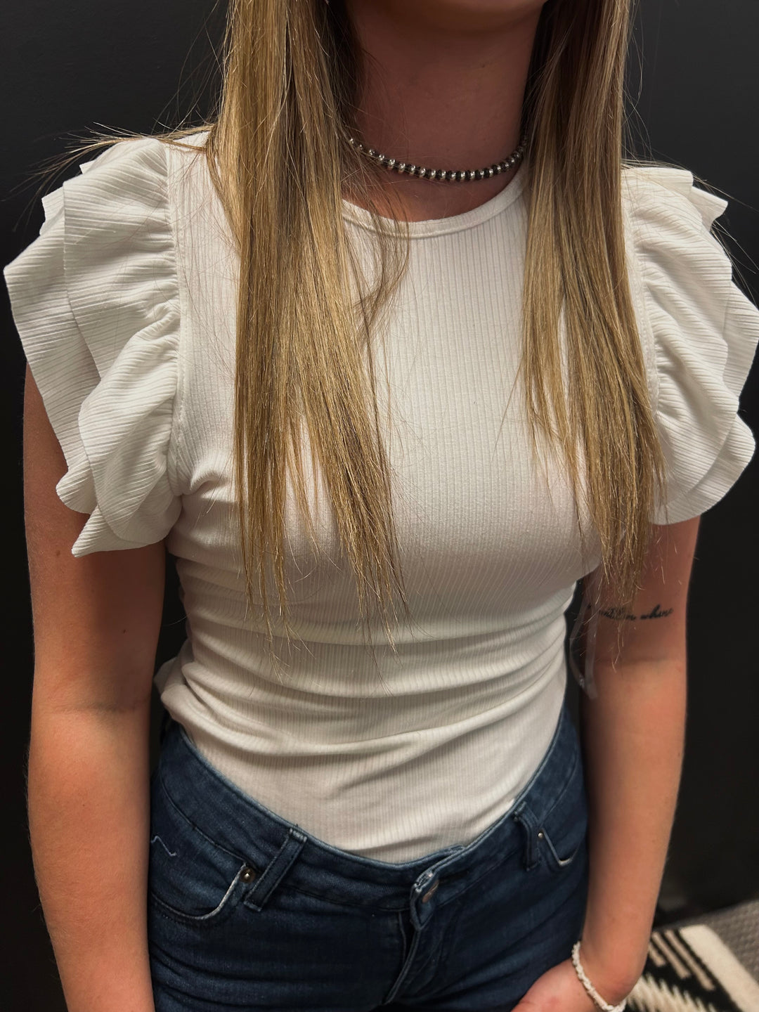 Ruffle Sleeve Bodysuit- 3 Colors