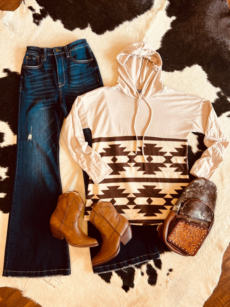 The oversized fit will keep you comfy all day, the hood completes the look. All day comfort with the soft polyester material, you will get the comfort ands stylish look. The brown aztec pattern will make you stand out.   95% Polyester 5% Spandex 