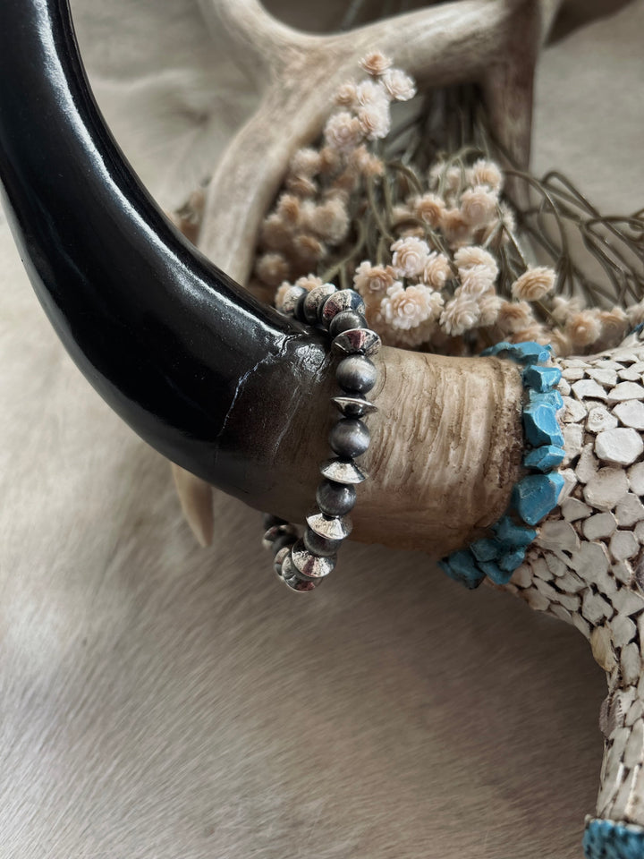 Navajo & Disc Bead Stretch Bracelet