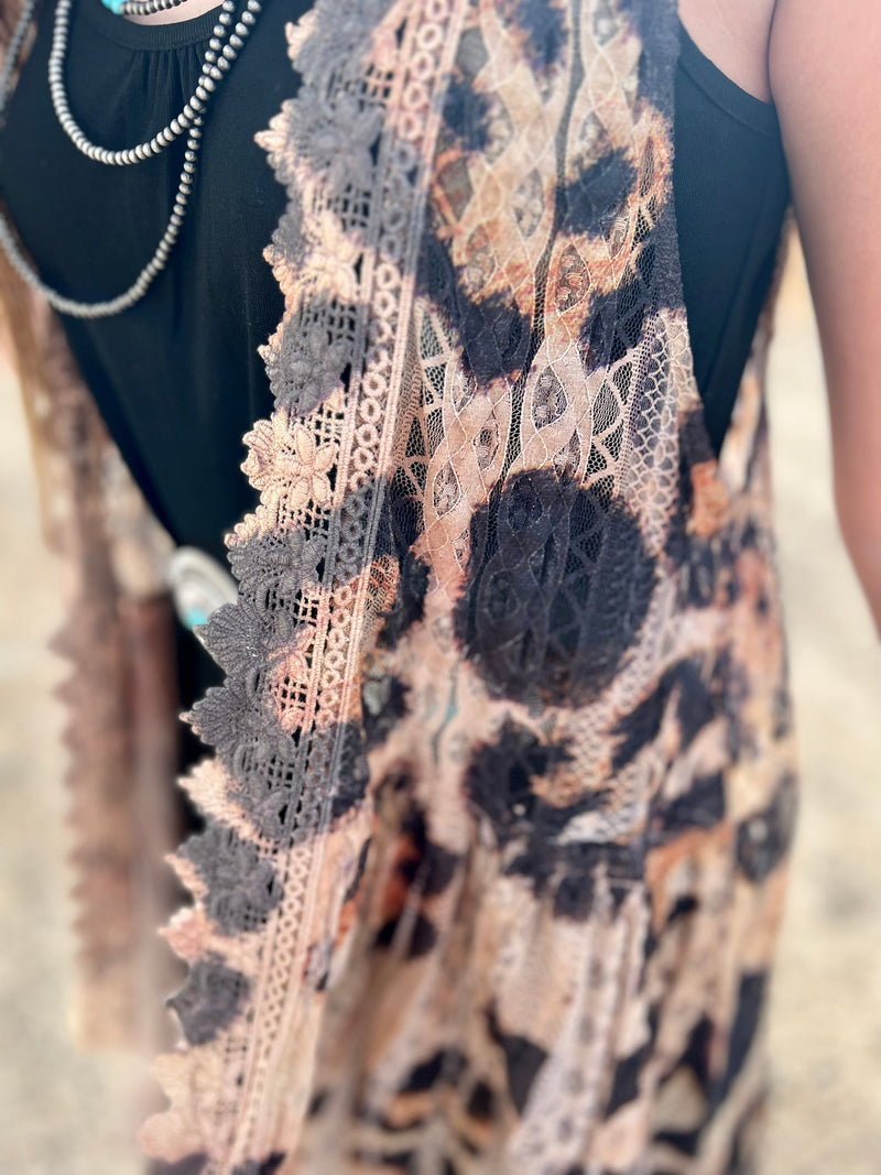 Spotted Lace And Grace Duster Vest