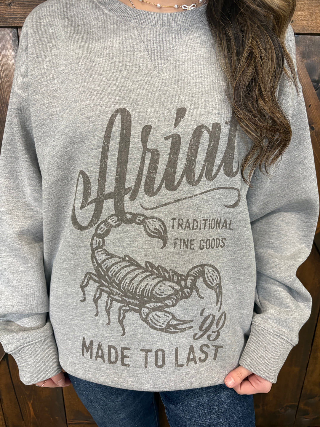 Ariat Women's Heather Grey Scorpion Sweatshirt