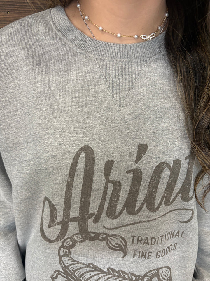 Ariat Women's Heather Grey Scorpion Sweatshirt