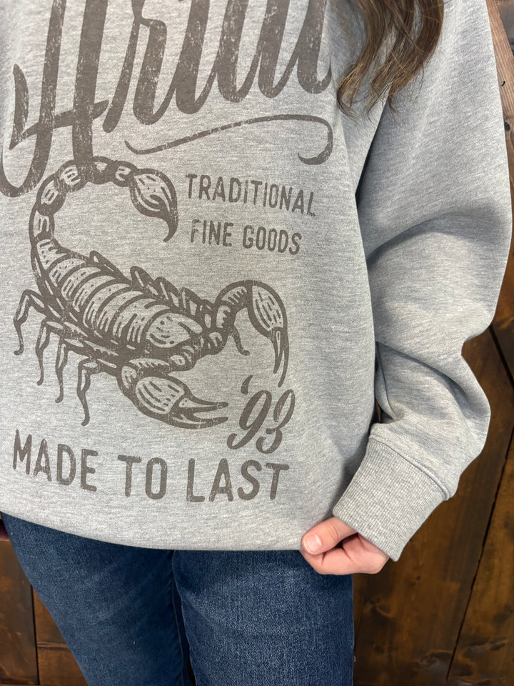 Ariat Women's Heather Grey Scorpion Sweatshirt