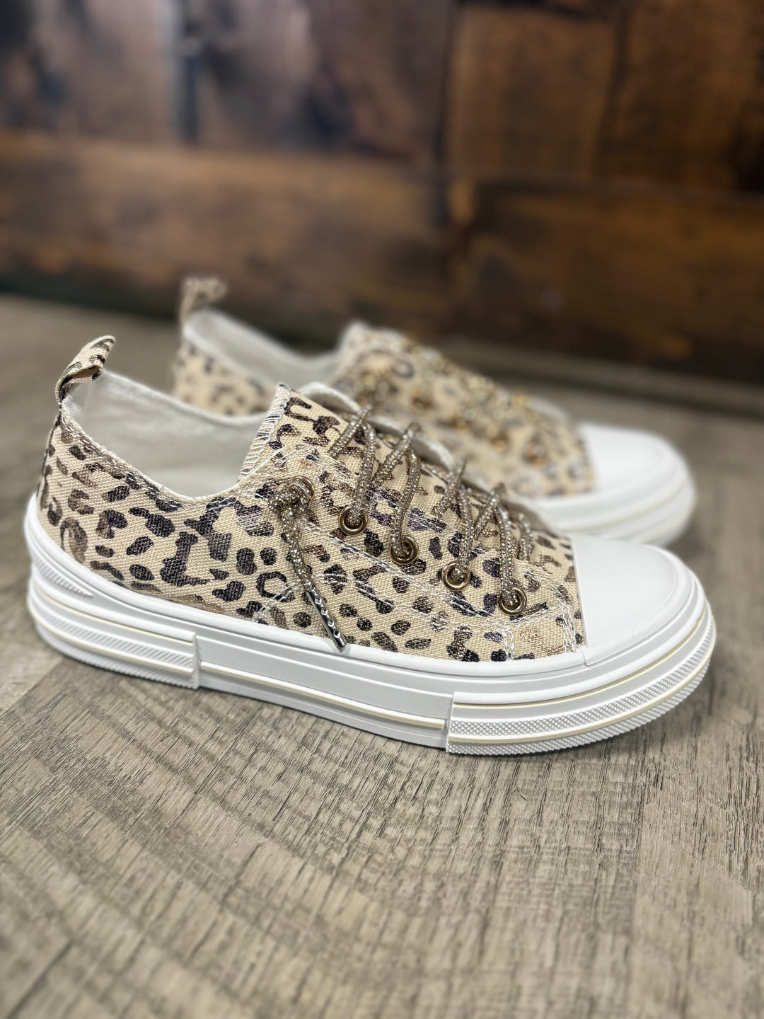 Aman Natural Leopard Sneakers
