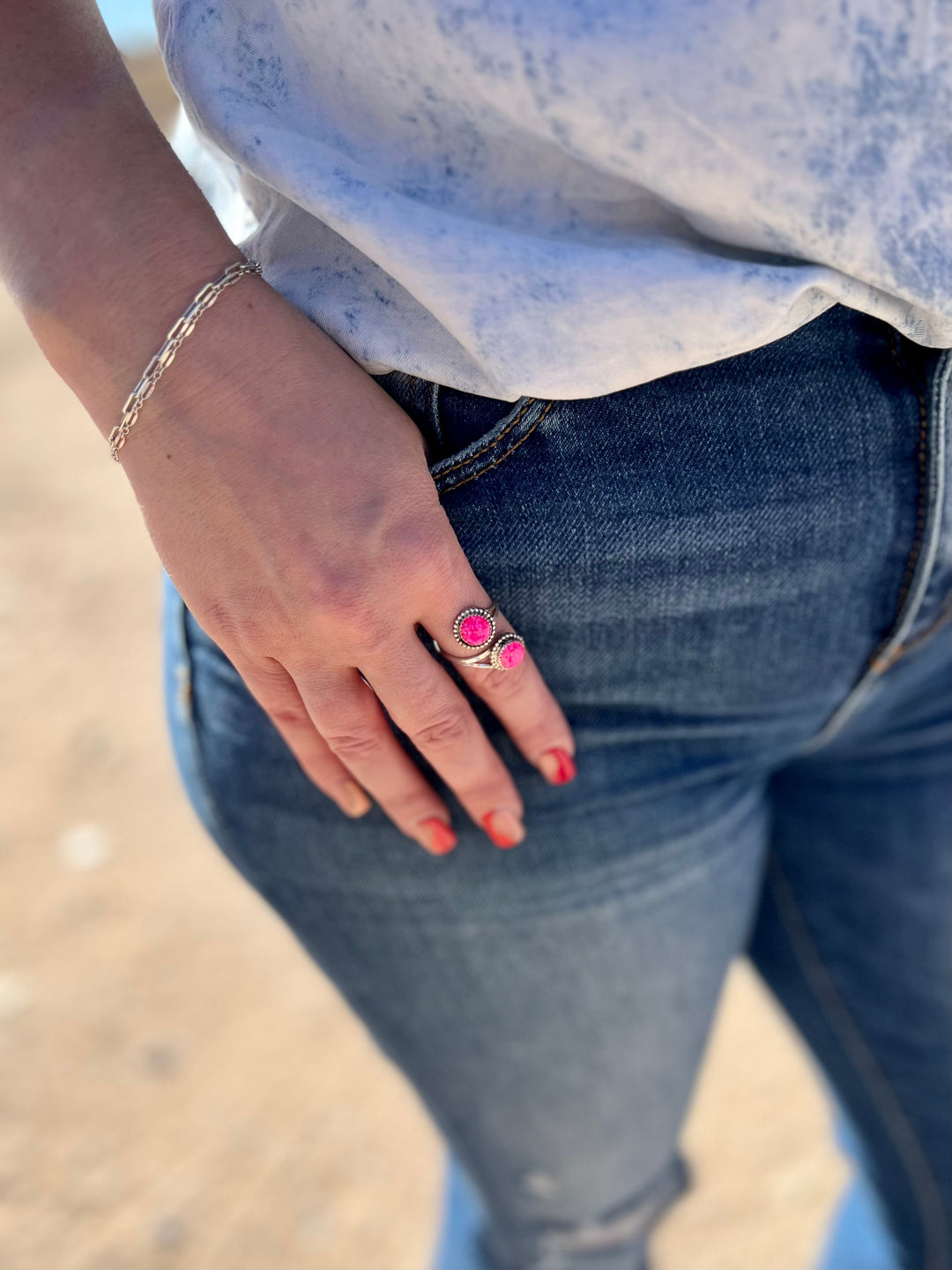 Makawee Adjustable Sterling Silver Ring | gussieduponline