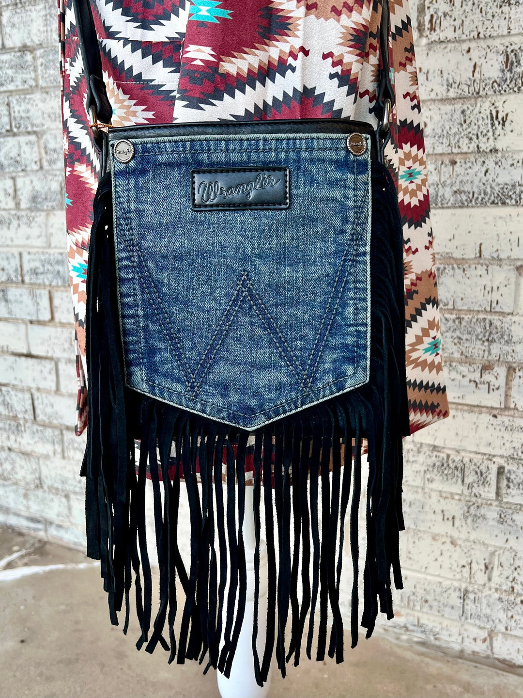 The Original Wrangler Pocket Black Crossbody | gussieduponline