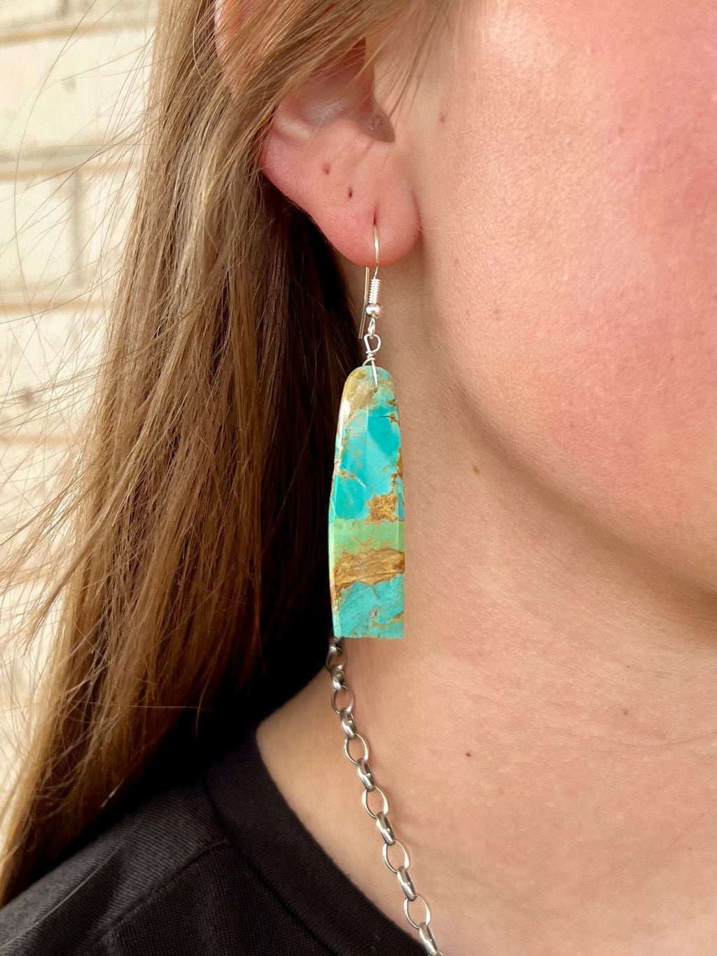 Between a Rock and a Hard Place Turquoise Earrings