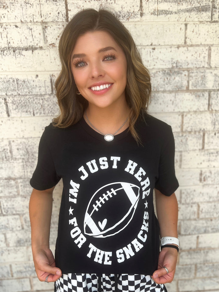 Here For The Snack Game Day Tee | gussieduponline