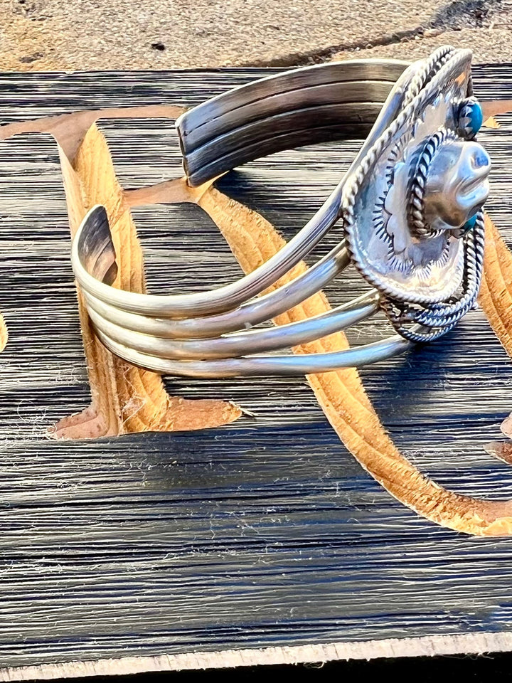 Grace And Grit Sterling Silver Navajo Cuff Bracelet | gussieduponline