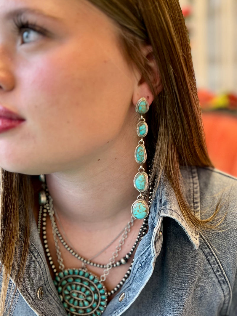 Cinco Turquoise Drop Earrings