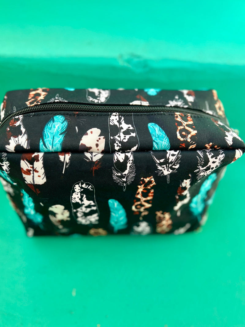 Wild Feathers Cosmetic Bag