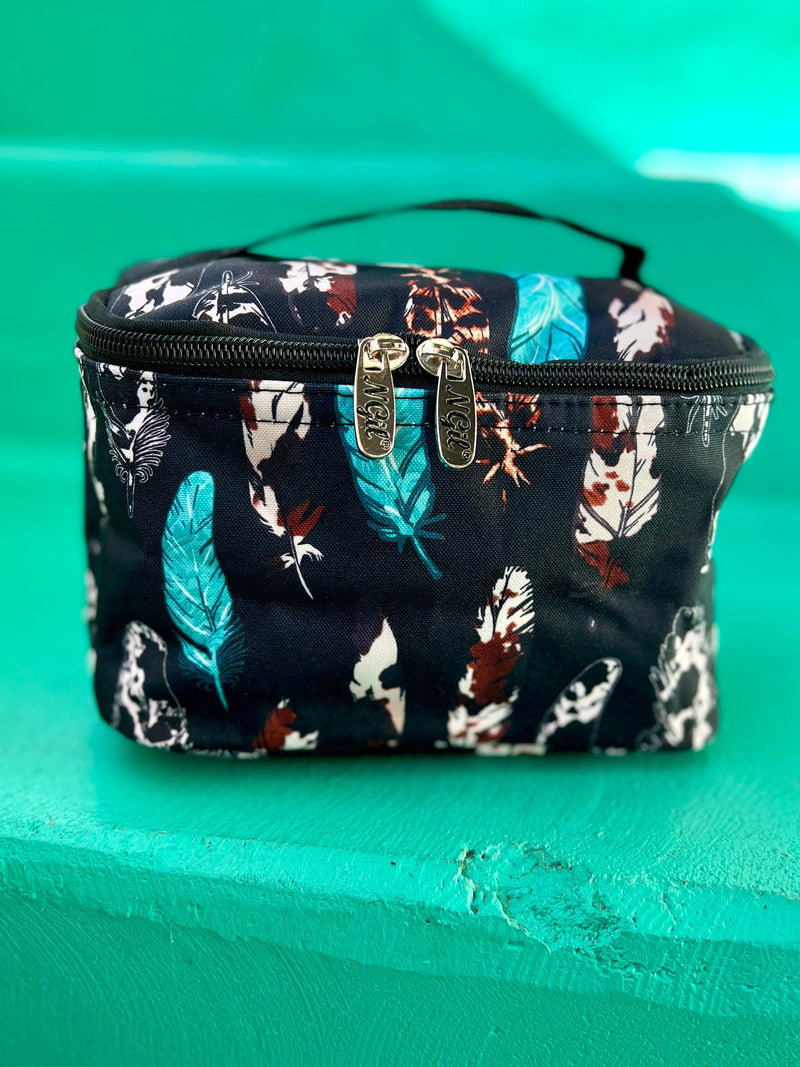 Wild Feathers Large Cosmetic Case