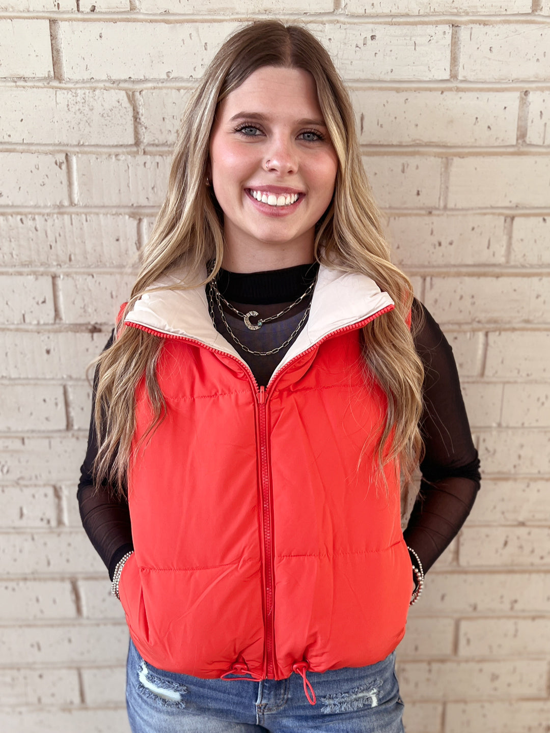 Woven Reversible Vest - Multiple Colors | gussieduponline
