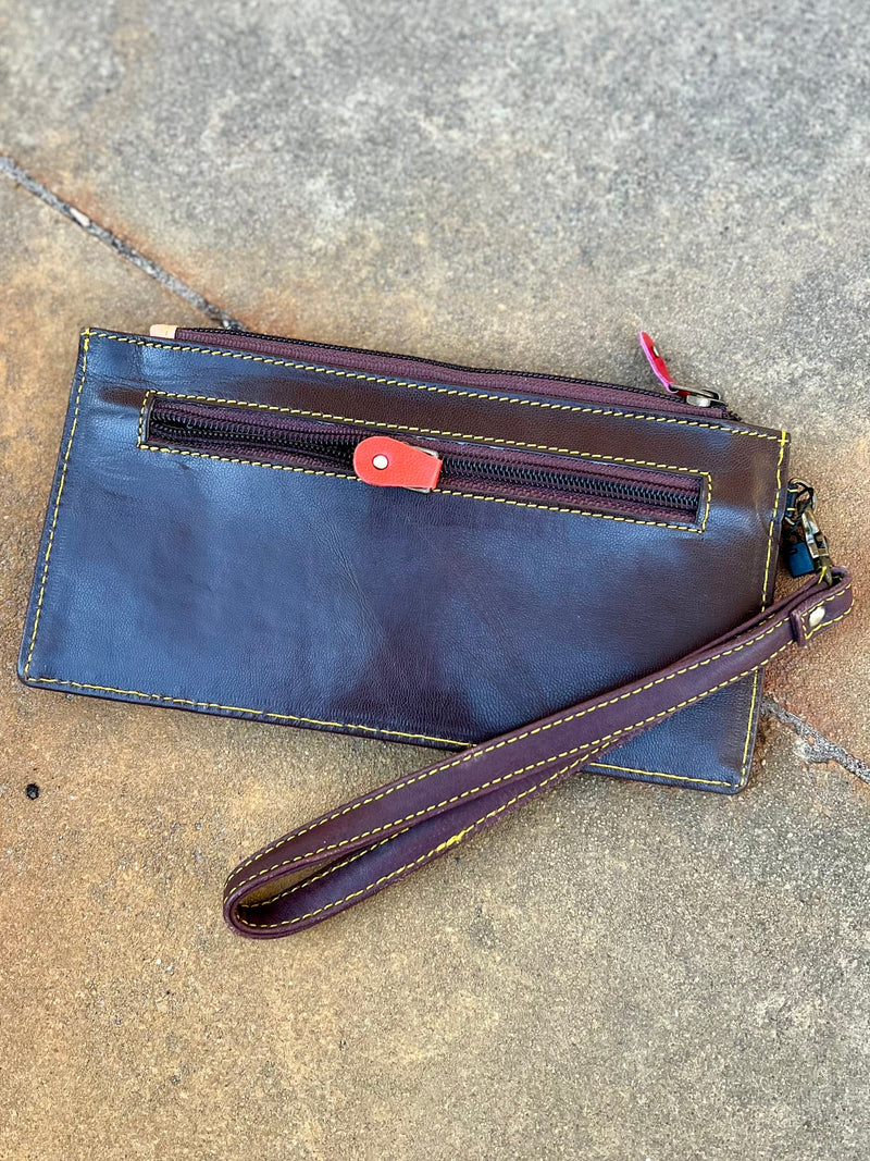 Aria Leather Wallet Wristlet- 3 Colors