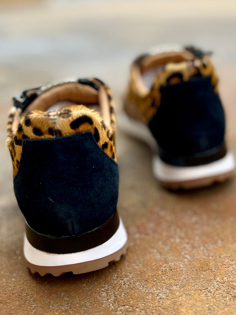 Myra Velocity Leopard Hair On Hide Sneakers | gussieduponline