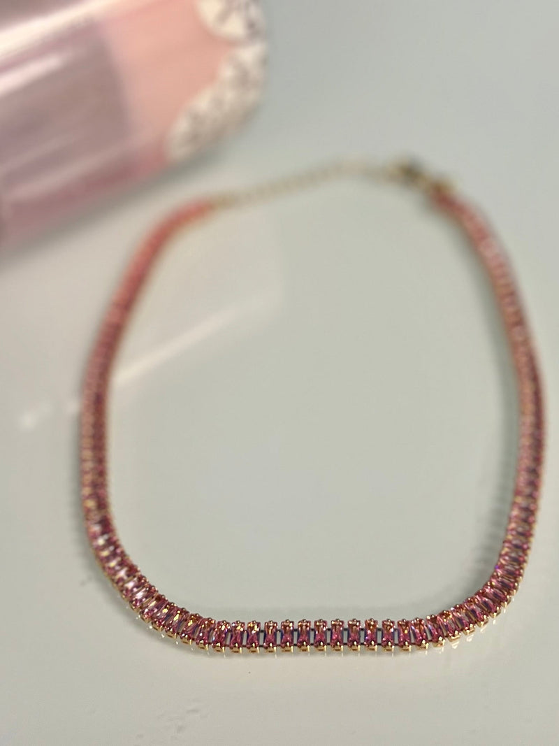 Posh Tennis Necklace- 3 colors