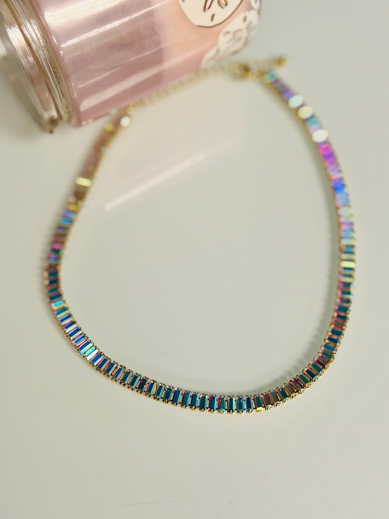 Posh Tennis Necklace- 3 colors | gussieduponline