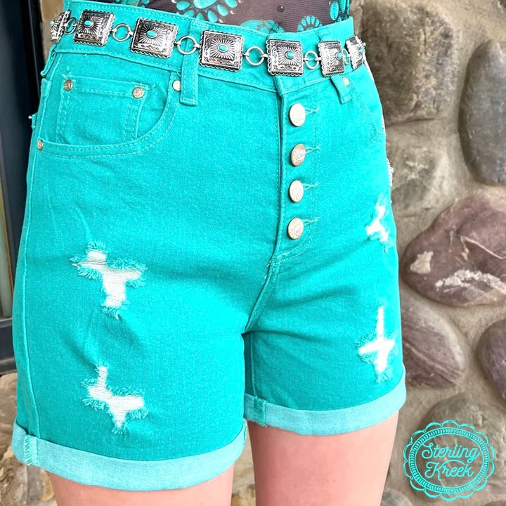 These PLUS Tennessee Walking Shorts are not your ordinary shorts, their bold turquoise shade adds a playful pop of color to any wardrobe while the button fly, rolled hem, and cut ensure your comfort and style. Take a walk on the wild side and grab yourself a pair!  50% cotton 22% loycell 2% spandex 26% polyester