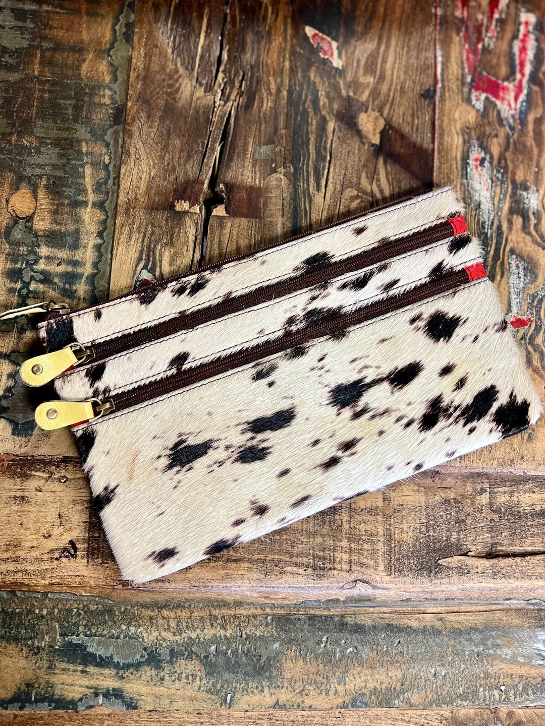 Vance Triple Zip Leather Wristlet- 3 colors | gussieduponline