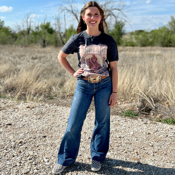 PLUS Hand Drawn Cowgirl's Graphic Tee | gussieduponline