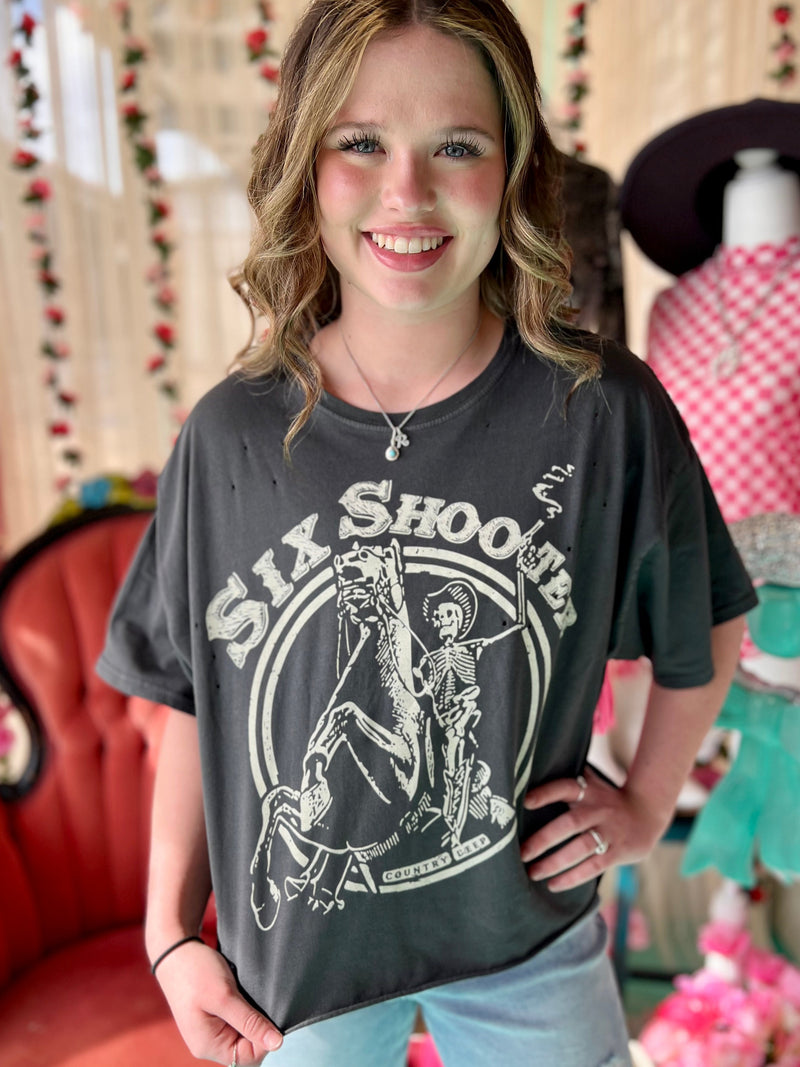 Six Shooter Holy Cropped Tee
