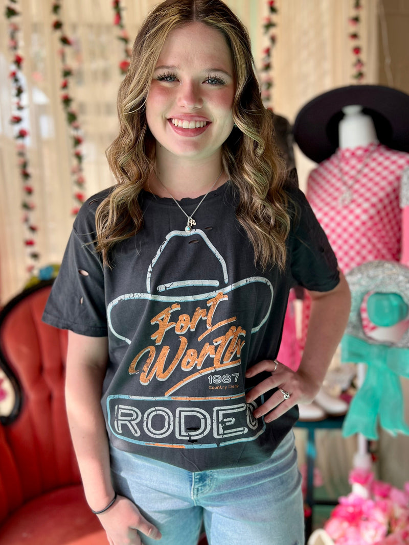1987 Fort Worth Rodeo Holy Tee