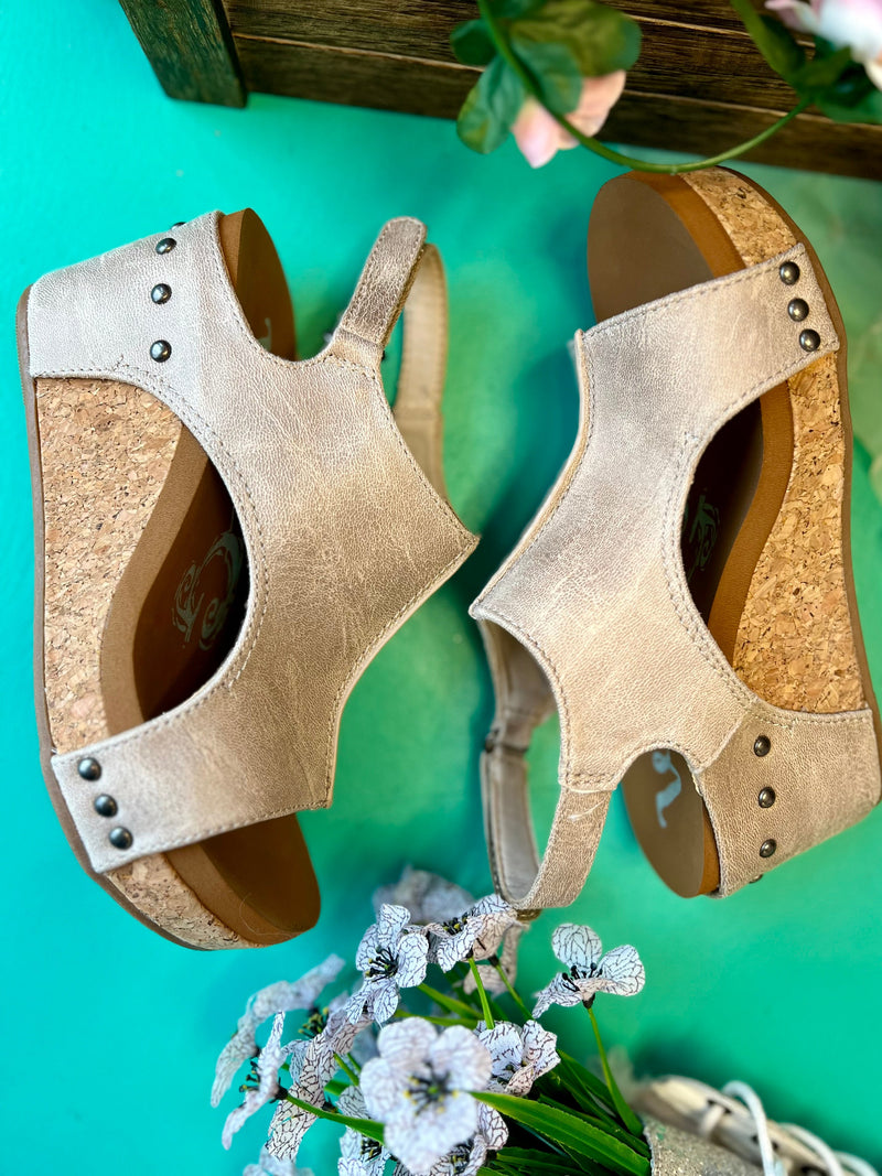Taupe sandals. Nude sandals. Wedges. Comfortable sandals. Comfortable shoes. Cute sandals. Cute wedges. Very G. Boutique. Small business. Woman owned.