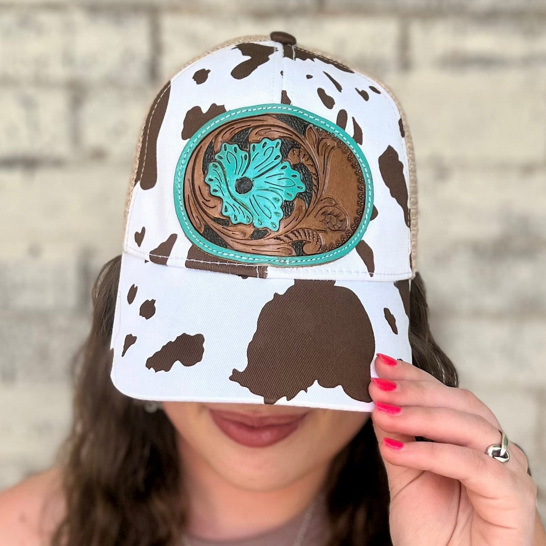 Myra Tooled Leather Ball Caps | gussieduponline