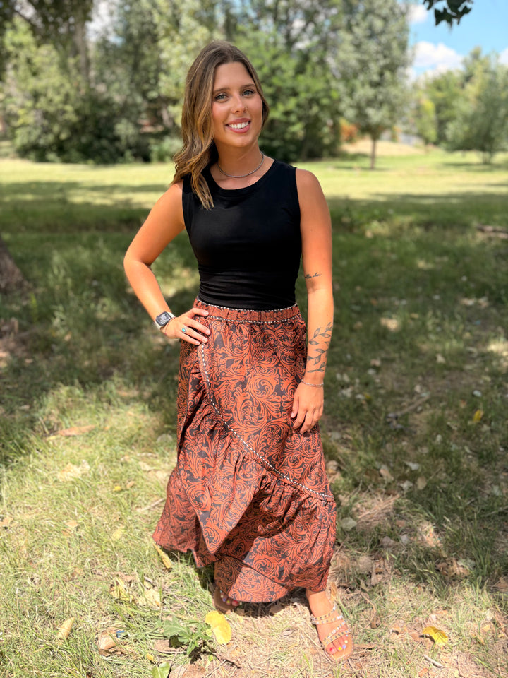 Sterling Kreek Country Tooled Skirt