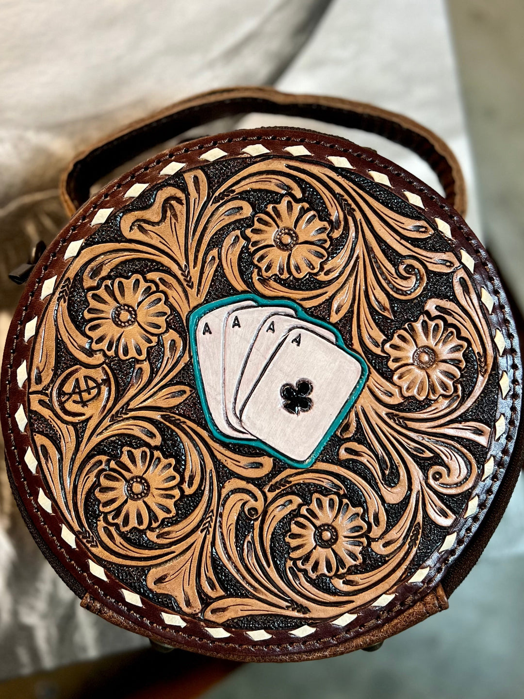 Darling Ace Tooled Leather Bag | gussieduponline