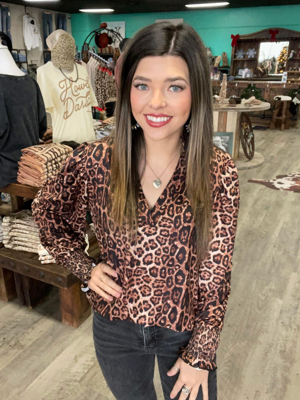 Sterling Kreek Canyon Call Leopard Top