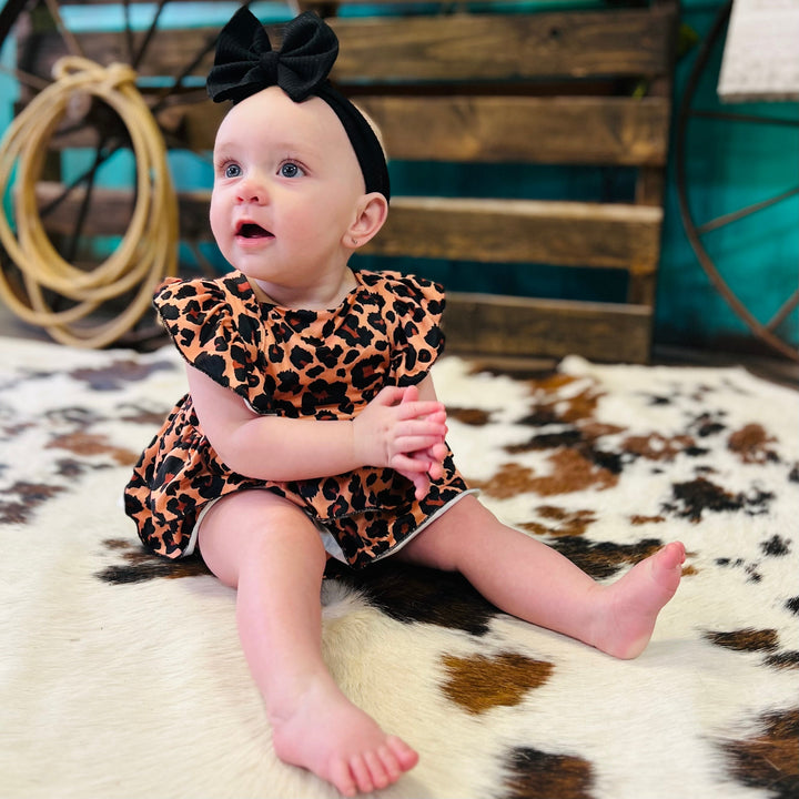 Baby Leopard Onsie Dress | gussieduponline
