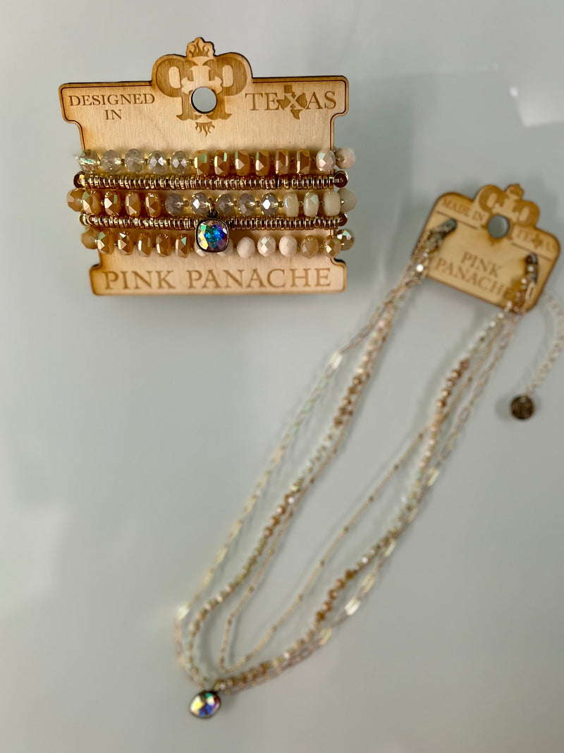 Golden Cluster Panache Necklace