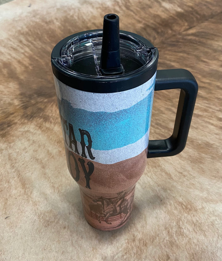 L&B Western Design 40oz Flip Straw Tumbler- 10 Designs