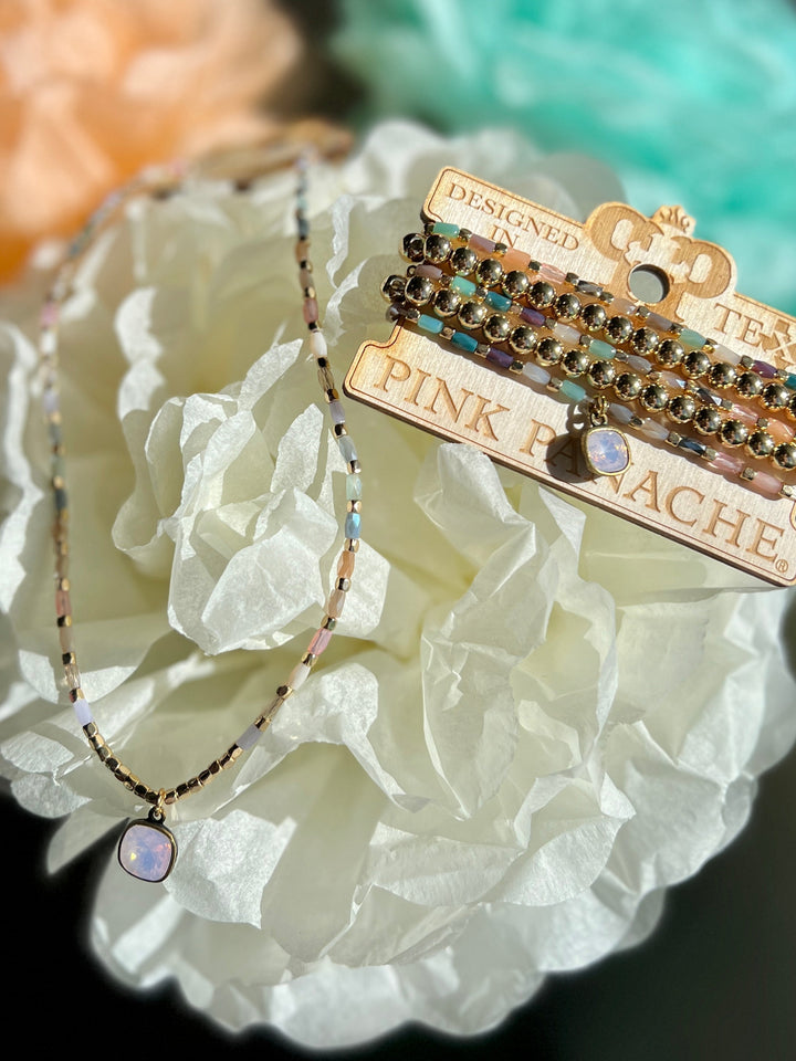 Panache Pastel & Gold Necklace | gussieduponline