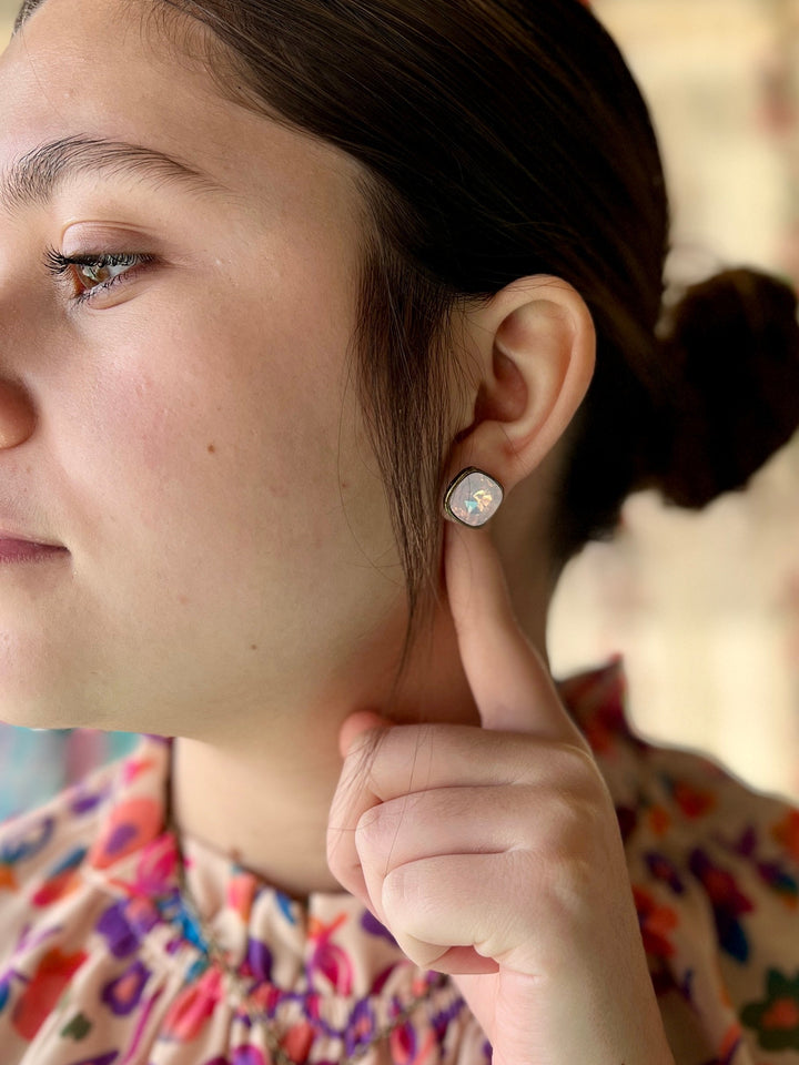 Panache Pink Stud Earrings | gussieduponline