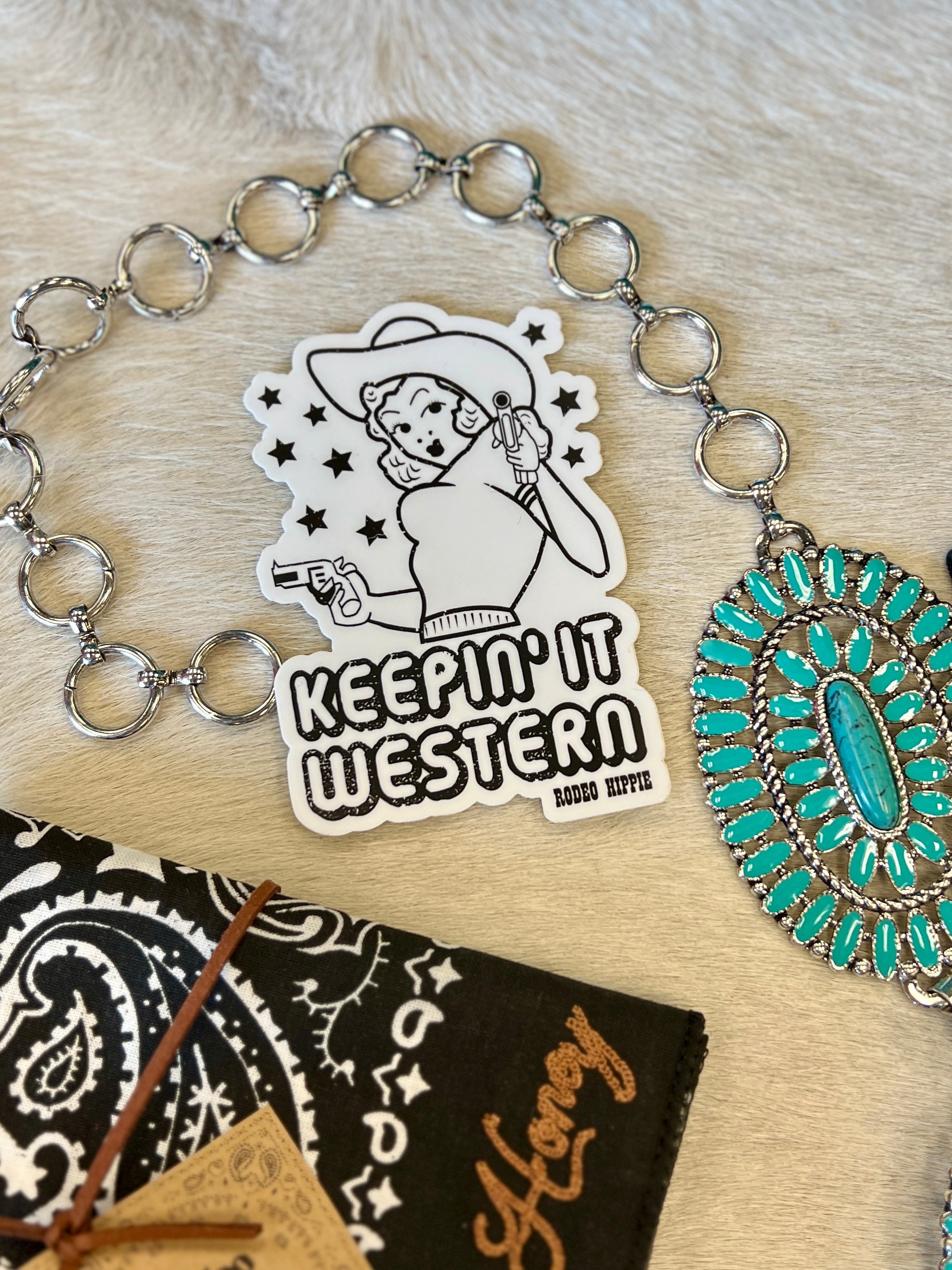 Keepin' it Western Sticker I Gussied Up Online – gussied up online